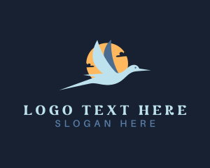 Aviary - Flying Avian Bird logo design