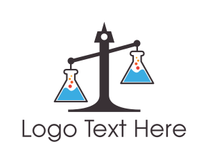Science - Legal Science Lab Scales of Justice logo design