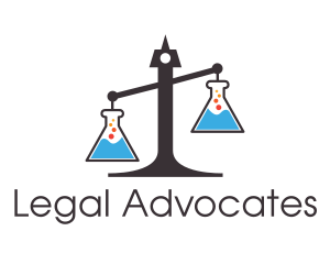 Legal Science Lab Scales of Justice logo design