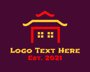Chinese - Oriental House Temple logo design