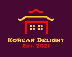 Korean - Oriental House Temple logo design