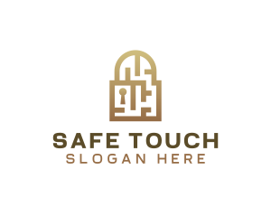 Maze Security Padlock  logo design