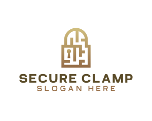 Maze Security Padlock  logo design