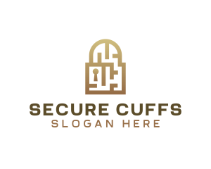 Maze Security Padlock  logo design