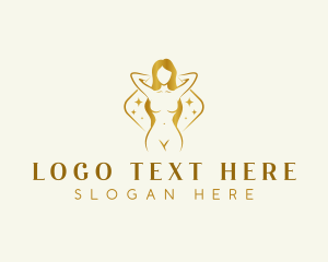 Waxing - Female Sexy Body logo design