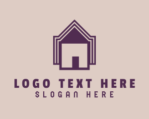 Purple - House Property Developer logo design
