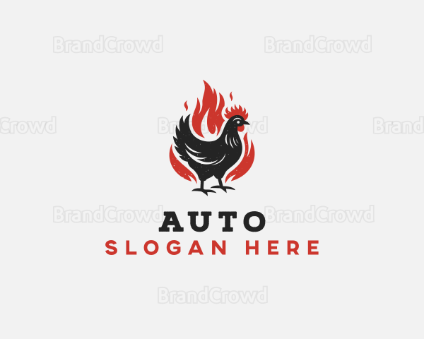 Roast Chicken Barbecue Logo