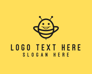 Happy - Happy Bee Insect logo design