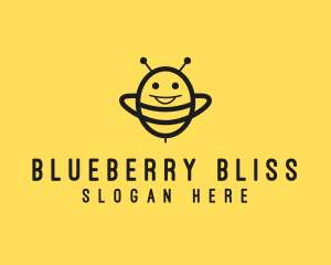 Happy Bee Insect logo design