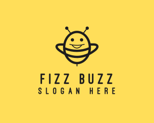 Happy Bee Insect logo design