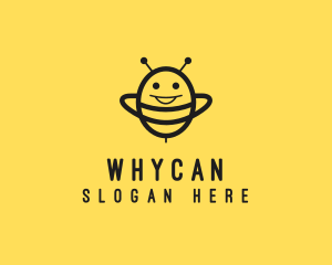 Happy Bee Insect logo design