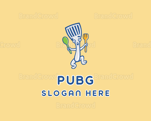 Spatula Diner Cartoon Logo