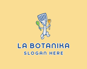 Spatula Diner Cartoon Logo
