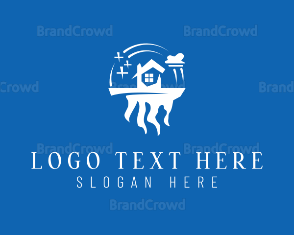 Floating House Landscape Logo