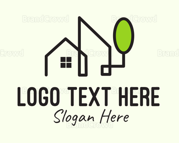 Line Art House Realtor Logo