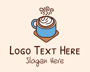 Hot Coffee - Frappe Coffee Cup logo design