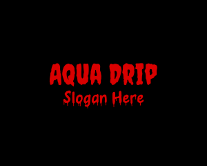 Drip - Scary Blood Drip Business logo design