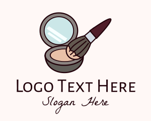 Beauty Vlogger - Makeup Brush Beauty Product logo design