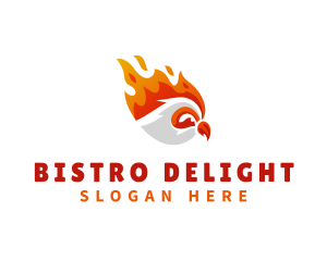 Burning Chicken Diner logo design