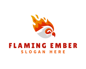 Burning - Burning Chicken Diner logo design