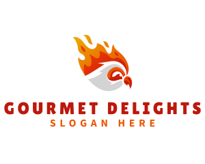 Burning Chicken Diner logo design