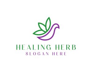 Natural Herb Bird logo design