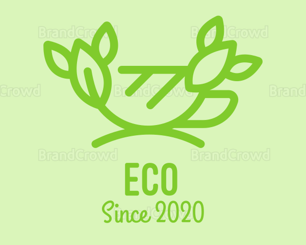 Organic Green Tea Cup Logo