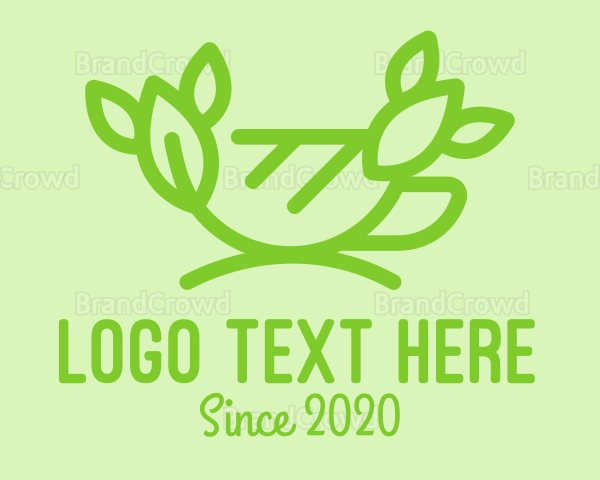 Organic Green Tea Cup Logo