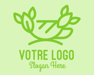 Organic Green Tea Cup Logo