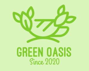 Organic Green Tea Cup logo design