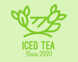 Organic Green Tea Cup logo design