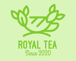 Organic Green Tea Cup logo design