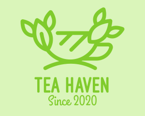 Organic Green Tea Cup logo design