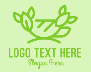 Organic Green Tea Cup Logo