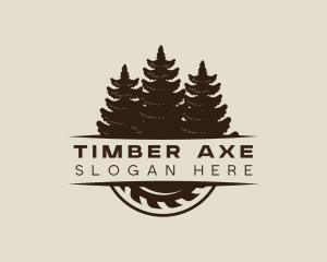 Logging Forest Lumberjack logo design