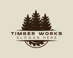 Logging Forest Lumberjack logo design