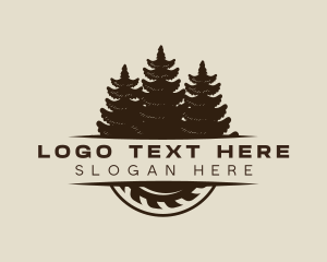Logging Forest Lumberjack Logo