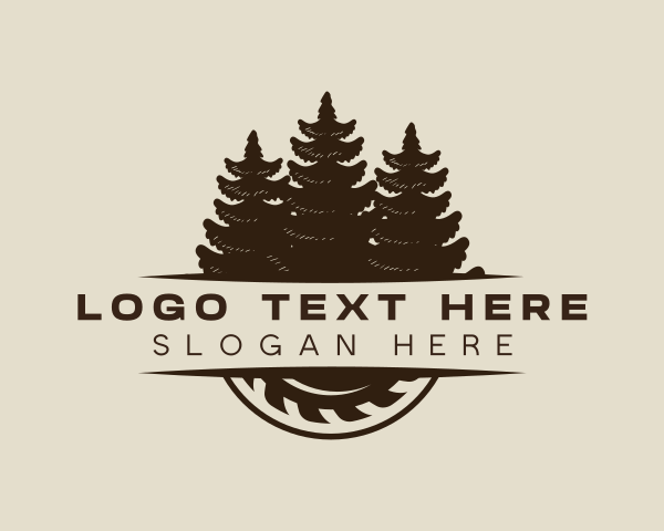 Carpentry - Logging Forest Lumberjack logo design