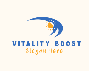 Vitality - Beach Wave Sun logo design