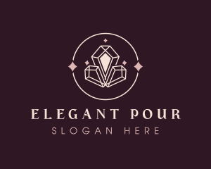 Elegant Sparkle Crystal logo design