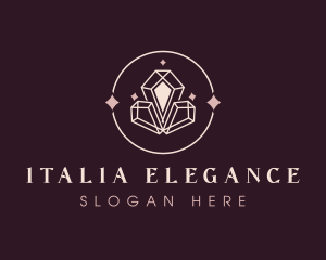 Elegant Sparkle Crystal logo design