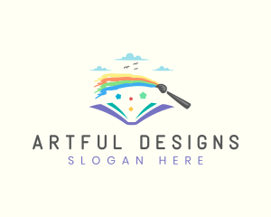 Rainbow Art Book logo design