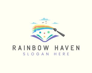 Rainbow Art Book logo design