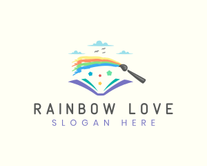 Rainbow Art Book logo design