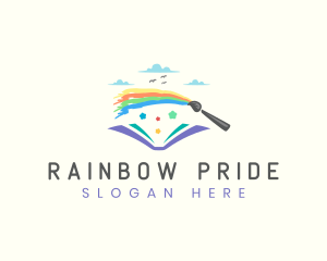 Rainbow Art Book logo design