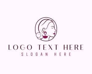 Lady - Woman Accessory Earring logo design