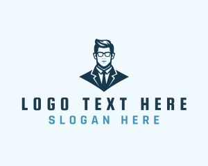 Recruitment Firm - Corporate Businessman Suit logo design