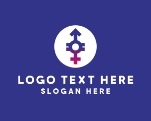 Lesbian - Gradient Gender Sexuality logo design