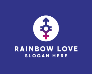 Lesbian - Gradient Gender Sexuality logo design