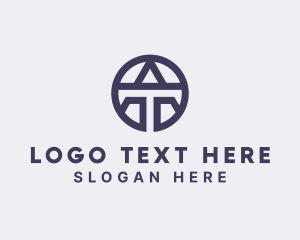 Application - Round Construction Letter A logo design